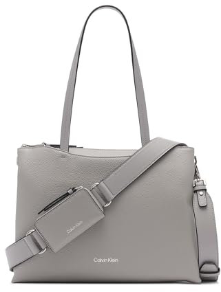 Calvin Klein Damen Chrome Organizational 2 in 1 Tote Organisierende 2-in-1-Tragetasche, Stein