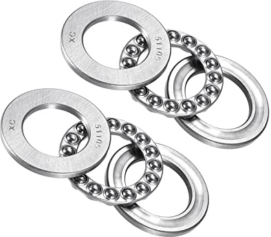 QUARKZMAN 3 Stück Einweg Axial Kugellager 25mm x 42mm x 11mm Chromstahl Einreihige Walze für Aufzüge und Formenbau