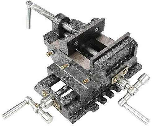 YyDDs Kreuzschlitten-Bohrmaschinen-Schraubstock 4-Zoll-Hochleistungs-Tischplatten-Kreuzschlitten-Schraubstock Metallfräsen Tischhalterung Klemme Maschinenschraubstockhalter Klemmwerkzeug