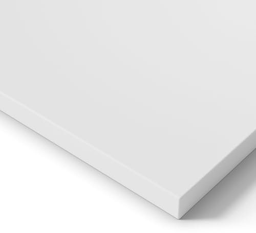 Ergotopia® Tischplatte Weiß 180 cm, robuste Schreibtischplatte ideal für höhenverstellbare Schreibtische - Holzplatte gefertigt in Deutschland - 25 mm Bürotischplatte