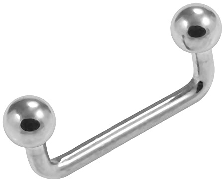 AZARIO LONDON Piercing per il corpo in titanio di grado G23 con filettatura interna, calibro 14, Titanio, Nessuna pietra preziosa