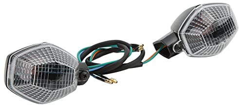 KIMISS Indicadores para moto, compatible con DL 1000 y 650 V-Strom, 2 luces intermitentes transparentes, señal delantera y trasera, accesorios para motocicleta
