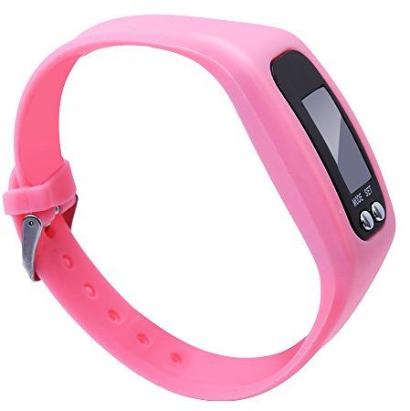 Keenso Reloj de Pulsera Inteligente, Contador de Calorías, Podómetro, Rastreador de Actividad Física, Contador de Pasos (Pink)