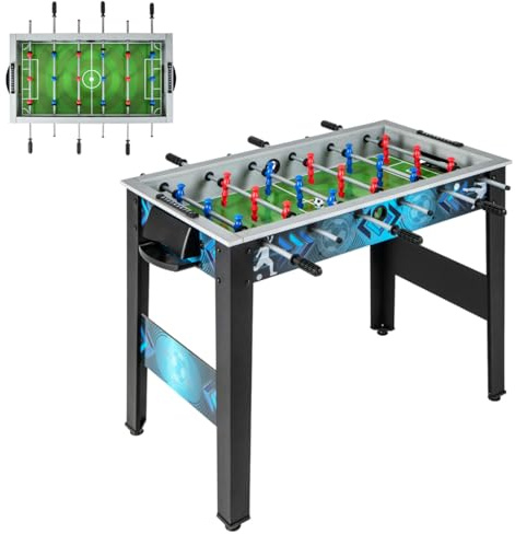 Maxmass 41'' Football Game Table, Freestanding Foosball Table with 18 Realistic Players, 2 Balls, 2 Manual Scorers, 2 Kick-off Holes, 2 Goal Boxes, Wooden Soccer Arcade Game for Gatherings, Parties