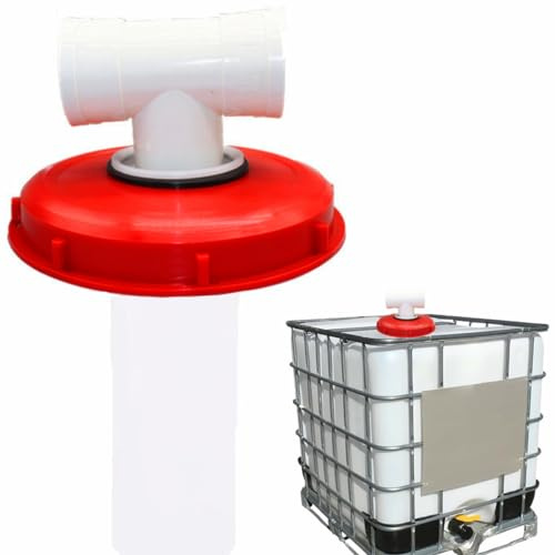 Tappo serbatoio IBC a forma di T con filtro in nylon lavabile per serbatoio dell'acqua piovana IBC 1000 litri, accessori filtro coperchio IBC per serbatoio IBC, filtro dell'acqua piovana in nylon 245
