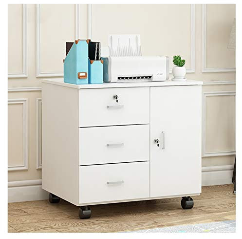 Support unité Centrale Support de sol hôte CPU mobile, casier de rangement en bois for imprimante avec tiroir, boîtier for ordinateur de bureau, chariot de support de tour avec 4 roulettes Support tou
