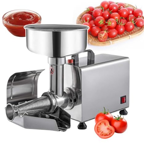 pealiritansemen Passapomodoro Elettrico da 450 W, Macchina per La Spremitura della Salsa di Fragole, Macchina per La Macinatura del Pomodoro in Acciaio Inossidabile, per Mirtilli, Mango, Pomodori