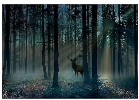 Kunstloft Carta da parati 'Mystical Forest - Third Variant' 450x315cm Fotomurale moderno