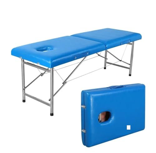 SXTYFBB Massagebett, faltbar, professionelle Kosmetikliege, Schönheitstisch, kostengünstig, tragbar, Wimpernpflege, Kosmetikliege, Klinik, zusammenklappbar (180 x 70 cm, himmelblau)