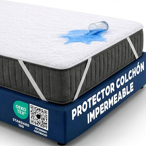 Matratzenschoner 160x200 cm wasserdichte Matratzenauflage aus Baumwolle Inkontinenzunterlage Nässeschutz Matratzenbezüg Atmungsaktive Anti-Allergie und Anti Milben für Bett und Matratze Waschbar