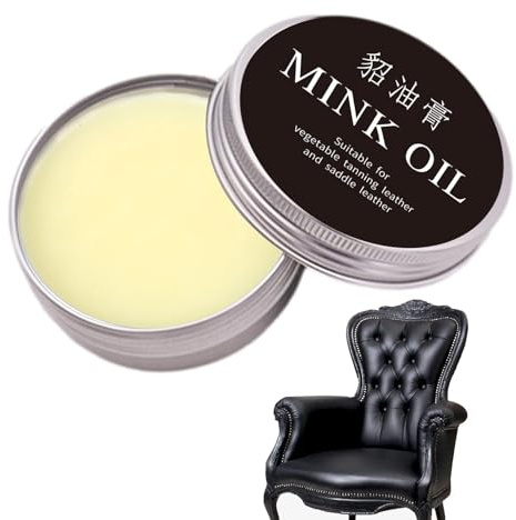 Crème d'entretien du cuir | Baume recolorant naturel pour cuir à l'huile de vison – pour restaurer et rénover les bottes, sièges de voiture, sacs et chaussures