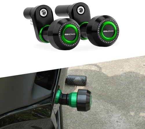 Modeer Motorrad Sturzpads Rahmen Slider Sturzschutz zubehör Für Ka.wasaki Ninja 400 2018-2024 / Z400 2018-2024 / Ninja 500 2024-2025 / Z500 2024-2025 (z500-grün)