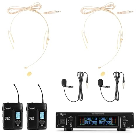 Power Dynamics PD220B Sistema UHF con 2 petacas