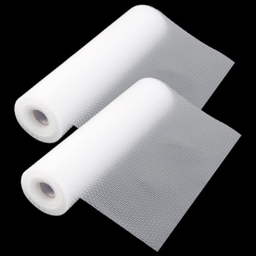 YAYODS 2 Stück Schubladenmatte Transparent - 30x500CM EVA Antirutschmatte Schubladen, Nicht Klebende Folie für Küchenschränke, Zuschneidbar Kühlschrankmatten, Schubladeneinlage Abwaschbar Schrankfolie