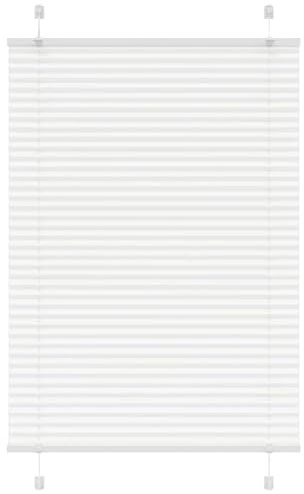 vidaXL Estor Plisado Blanco 90x100 cm Tela Ancho 89,4 cm Poliéster, Estor Plisado para Ventana, Estor Plisado para Ventana, Estor Tipo acordeón para Ventana