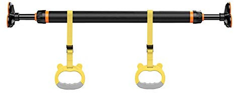 MAHOKAHA Barra Horizontal portátil de Pared, Segura y con Anillas para dominadas, 65-140 m, Capacidad de Carga 200 kg