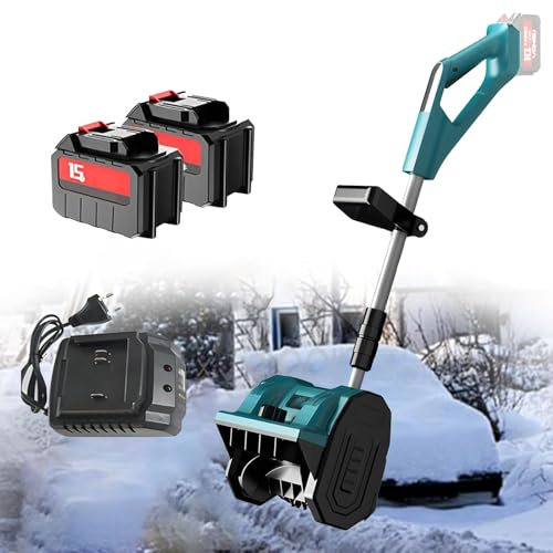 Pala da neve elettrica, 1200 W Spinta elettrica spazzaneve che soffia larghezza di pulizia della neve 32 Cm,Artefatto di pulizia della neve all'aperto per patio,Pavimento di fabbrica ()