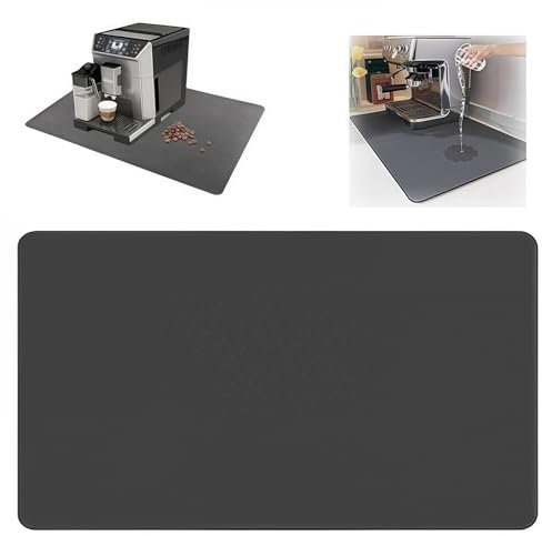 Grigio Scuro Tappetino Scolapiatti 60 cm x 50 cm Assorbente Tappetino Lavello Cucina Super Assorbente Tappetino Assorbente Cucina Tappetino Scolapiatti Asciugatura Rapida per macchine da caffè
