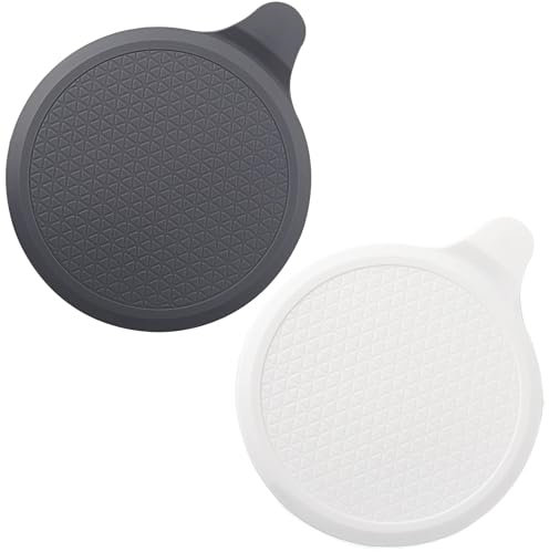 Tomario Silicone Bathtub Stopper, Bouchon d'évier Extra Large de 6 », Bouchon de Douche Universel pour évier de Cuisine et Salle de Bain (Gris + Blanc)
