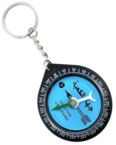 Qibla - Gebetskompass Reise Allah Kompasse für Camping | Tragbarer Gebetskompass, Qibla Finder Keycha in Richtung Ei d Pray Isl amic Anbetungswerkzeuge für Camping, Erkundung, Bergsteigen
