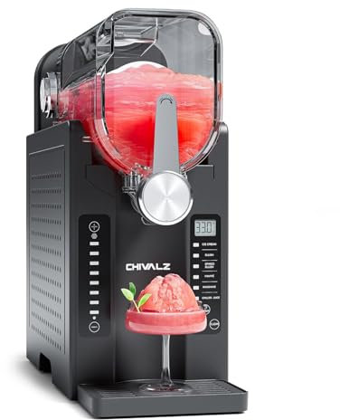 SAIYERUS Slushie Machine, Professional Fro-zen Drink Maker No Ice Needed, Slushy Machine for Home z/LED Display, One-Touch Reservation & 6 Pre-set Programs for Fro-zen Margaritas, Frappés, Ice Cream