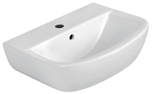 sanicomfort Waschbecken REKIA, 60 cm, Waschtisch aus Sanitärkeramik, weiß