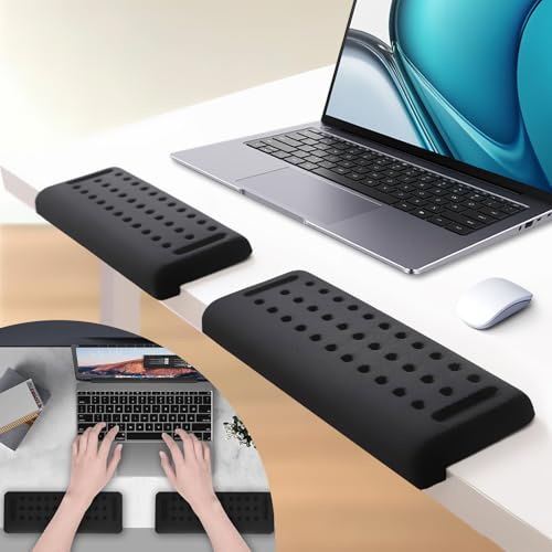 2 Stück L-förmige Ellenbogenauflage für Schreibtisch, Ergonomische Memory Foam Schreibtischkanten Unterarm, Ellbogen und Handgelenk Komfort Unterstützung für Büro Gaming und Heimschreibtisch(30x10cm)