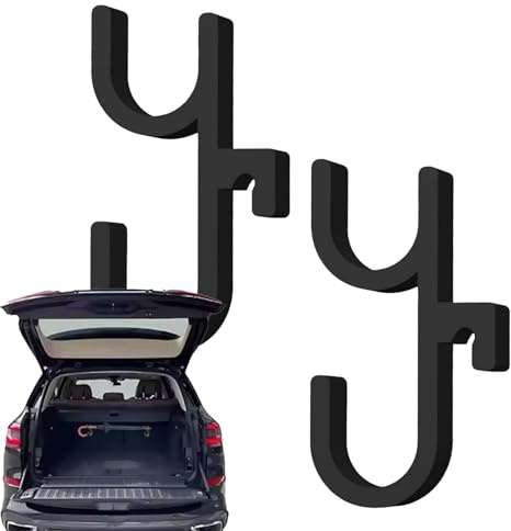 Car Umbrella Hook, 2PCS Car Umbrella Holder Clip Hook For Boot, Black/Red Cars Boot Storage, Multifunctional Vehicle Hanger For Truck, New Trunk Umbrellas Totes Grocery Bag Handbag Coat Purse
