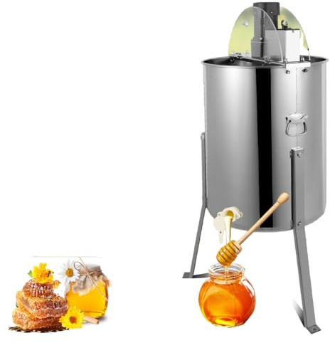 Waben Rahmen Manuelle Honigschleuder Diagonalschleuder Honigextractor Mit Elektrischem Deckel Antrieb Honeyextractor ExtraktorTangentialschleuder Universal Edelstahl Imkerei Bienenzüchter Zubehör