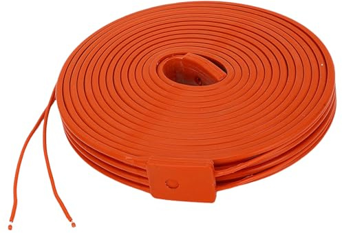 HELEVIA 25x5000mm 500W Silikon-Heizkabel, Wasserdichtes Flexibles Heizband, für AC-Metall-Kunststoffrohr-Wohnmobildach