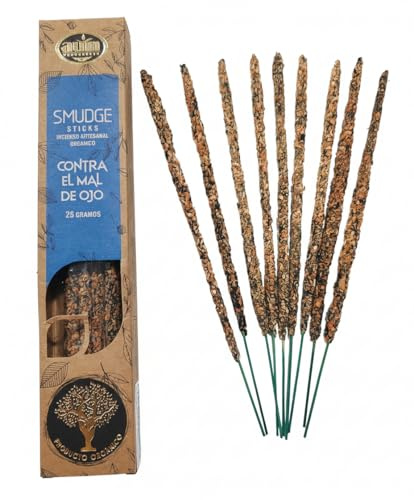Inciensos Artesanales Orgánicos para Limpieza Energética y Meditación Pack de Varillas Naturales Hechas a Mano Sahumerio Espiritual de Larga Duración Mivan shop 365 (contra el Mal de Ojo)