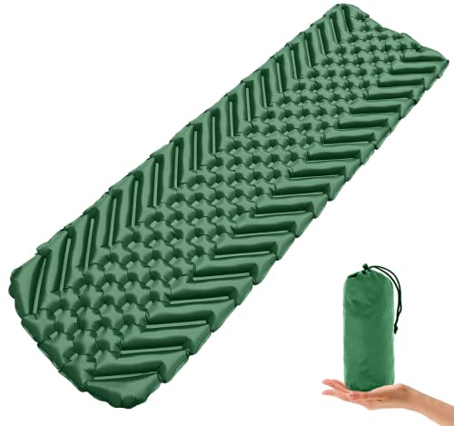 Sundom Camping Mat, Sleeping Mat Ultralight Water-resistant Small Pack Size | Inflatable Camping Mattress Lightweight Quick Inflation, Sleeping Pad Camping Roll Mat for Outdoor Hiking Travel Backpacking
