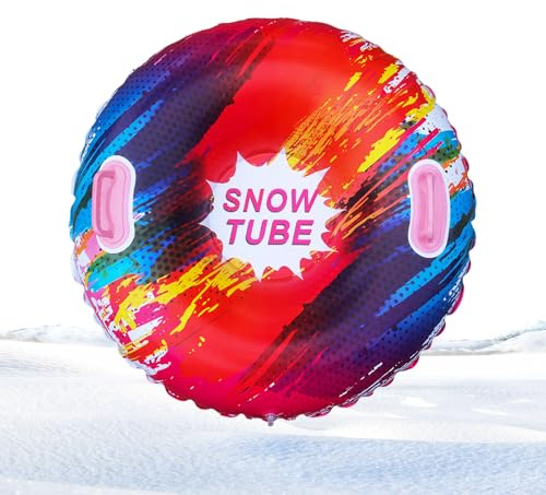 Tubes à neige gonflables pour adultes – 84 cm – Résistant au froid | Avec poignées – Tube à neige gonflable pour l'hiver, le ski, les sports et les activités familiales