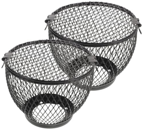 LALAFINA Protection Chauffante pour Lampe Reptile en Métal Noir, Résistante la Chaleur, Lot de 2 Pièces, Sécurité Renforcée pour Animaux et Poussins