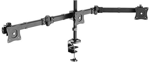 RICOO Monitor Halterung 3-er Monitore Monitorhalterung Triple Arme für 13-27 Zoll Computer-Monitore Bildschirmhalterung TS6111 PC Monitor-Arm Bildschirm Stand Tischhalterung Ständer Monitor-Halter