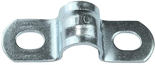 AERZETIX Bridas Cable Forma U, 25 Unidades, Ø10mm, 11x14x44mm | Acero galvanizado, Enganche de pared, Para atornillar o clavar, Fijación bilateral, C49766