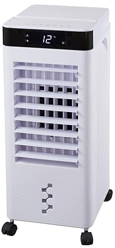 MY WAVE Climatizador Evaporativo Portátil 7L | Enfriador de Aire Silencioso con 2 Bloques de Hielo Incluidos, Mando a Distancia, Temporizador 12H, 3 Velocidades, Oscilación, Bajo Consumo