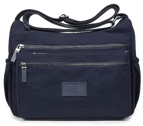 VOLGANIK ROCK Kleine Handtasche Damen aus Wasserabweisendes Nylon Umhängetasche Damen Mittelgroß Leichtgewichte Umhängetasche Schultertasche Crossbody Bag Tasche für Den Alltag Reisetasche