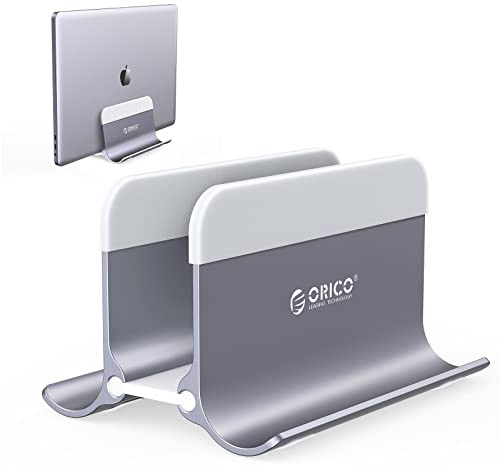 ORICO Supporto verticale per computer portatile, Vertical Laptop Stand regolabile, Supporto Verticale per Laptop in alluminio, per MacBook/Surface/Dell/laptop da gioco
