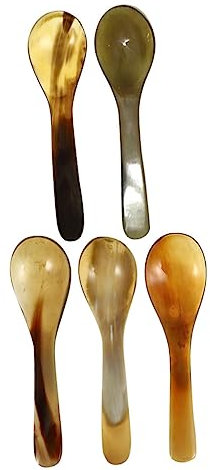5Pcs Natural Spoons Mixing Ice Cream Kitchen Dessert Spoons Handcrafted Utensils for Daily Use