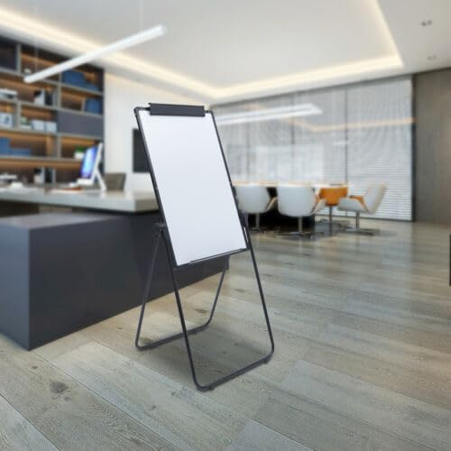 35 X 24 Double-Sided Mobile Dry Erase Board Magnetic Whiteboard Display Stand Rolling W/Marker Tray Writing 360Degree Adjustable Double Sided Flipchart Hook Foldable Framed White