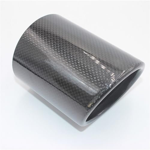 LENTLY Auto Auspuffspitze 1PC Auto Universal Fall Auspuff Endrohr Gehäuse Carbon Auspuff Glänzend Schalldämpfer Rohr Spitze Abdeckung Mit Voll Carbon Endrohrblende (Größe : 101mm)
