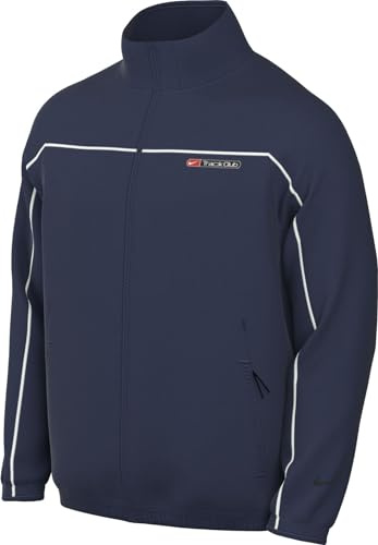 NIKE FB5515-410 M NK SF TRACK CLUB JACKET Giacca Uomo MIDNIGHT NAVY/SUMMIT WHITE/SUMMIT W Taglia S