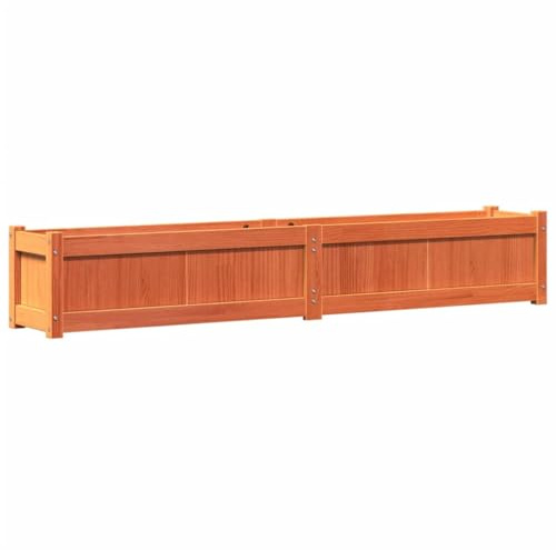 vidaXL Odlingslåda vaxbrun 180x31x31 cm massiv furu