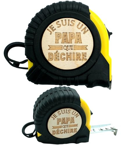 ERNESTINE - Metro nastro je t'aime papa - regalo festa del papà e festa del papà - regalo papà accessorio uomo - metro pieghevole personalizzabile famiglia - regalo uomo compleanno Natale nascita