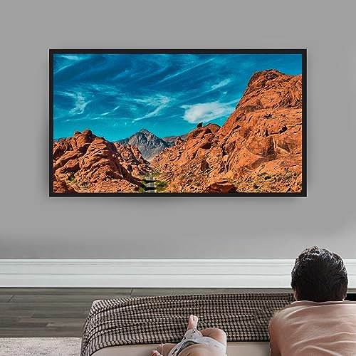 Écran de projection 100 pouces 16:9 Projecteur Cadre en alliage d'aluminium Grande surface pour les types de scènes telles que le home cinéma, les présentations d'entreprise, la surface de projection