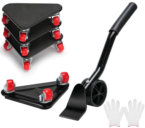 Drado Set di Ruote Per Il Trasporto di Mobili, Kit Sollevatore Mobili Pesanti, Girevole a 360°Rotelle per Spostamento di Mobili, Ruote da 250kg, Nessun Danno ai Pavimenti in Legno