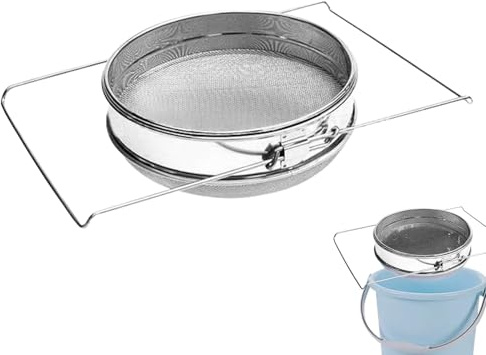 Imkereiausrüstung, Honigverarbeitung, Honigsieb, Honigfilter, Filternetz für Honig, Bienenstocksieb aus Edelstahl, Bienenstockfilter für Imker, sauberes Bienenstocksieb