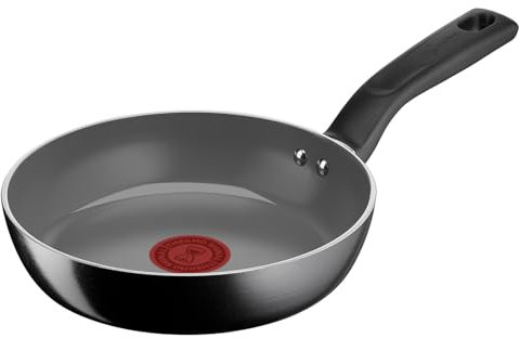 Lagostina GocciaPadella 20 cm, Rivestimento in Ceramica Antiaderente, Scorrevolezza Ottimale, Pulizia Facile, Ecologica, Thermo-Signal, Sicura, Compatibile con Induzione