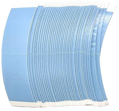 40PCS Wig Tape Double Sided Extra Strong, Wig Tape, Wig Glue, Hair Glue, Hair Extension Tapes, Toupee Tape, Water-Proof Strong Adhesive Double Sided Lace, for Fixing Wigs (Blue)